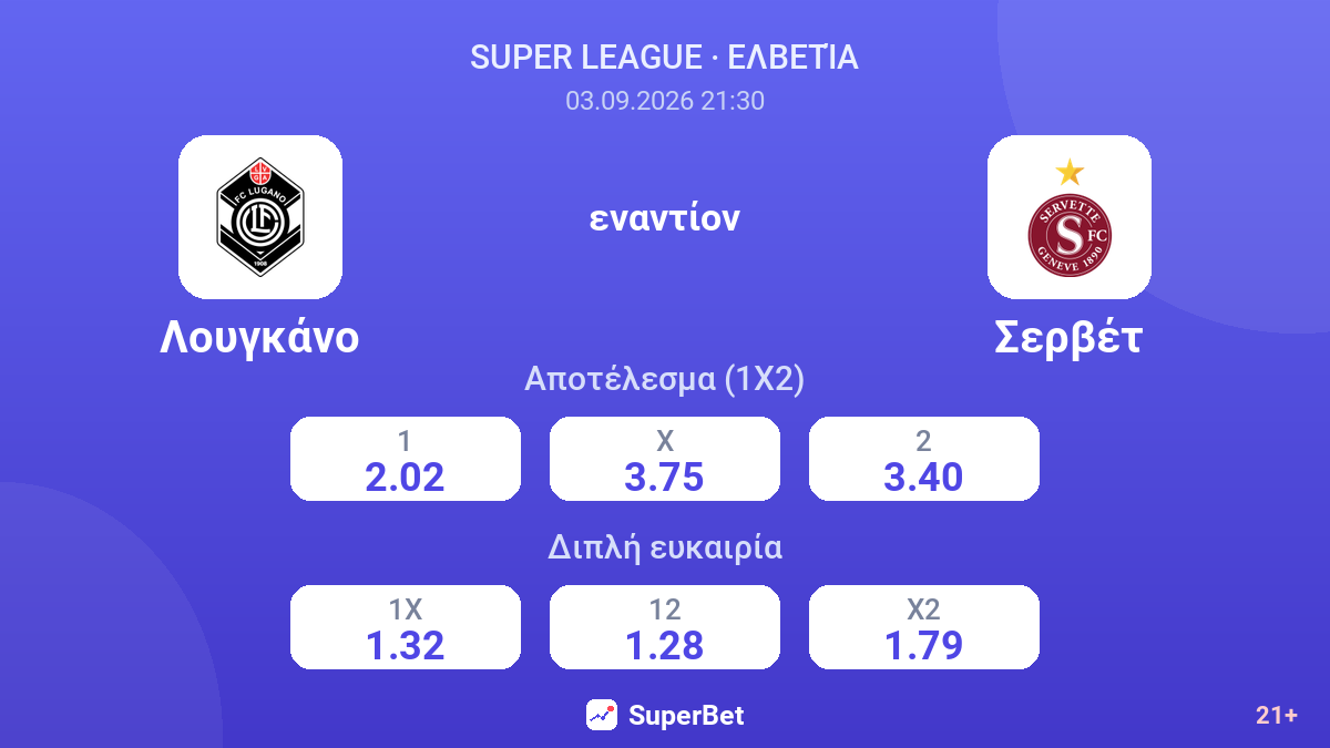 Λουγκάνο - Σερβέτ — αποδόσεις