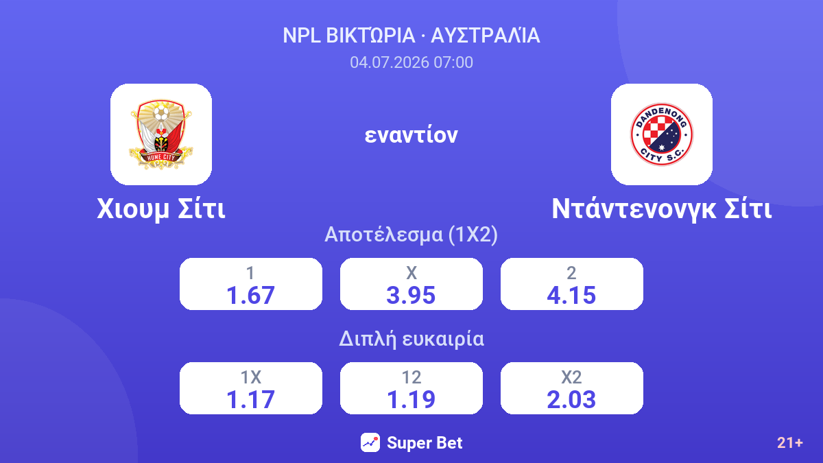 Χιουμ Σίτι εναντίον Ντάντενονγκ Σίτι — αποδόσεις