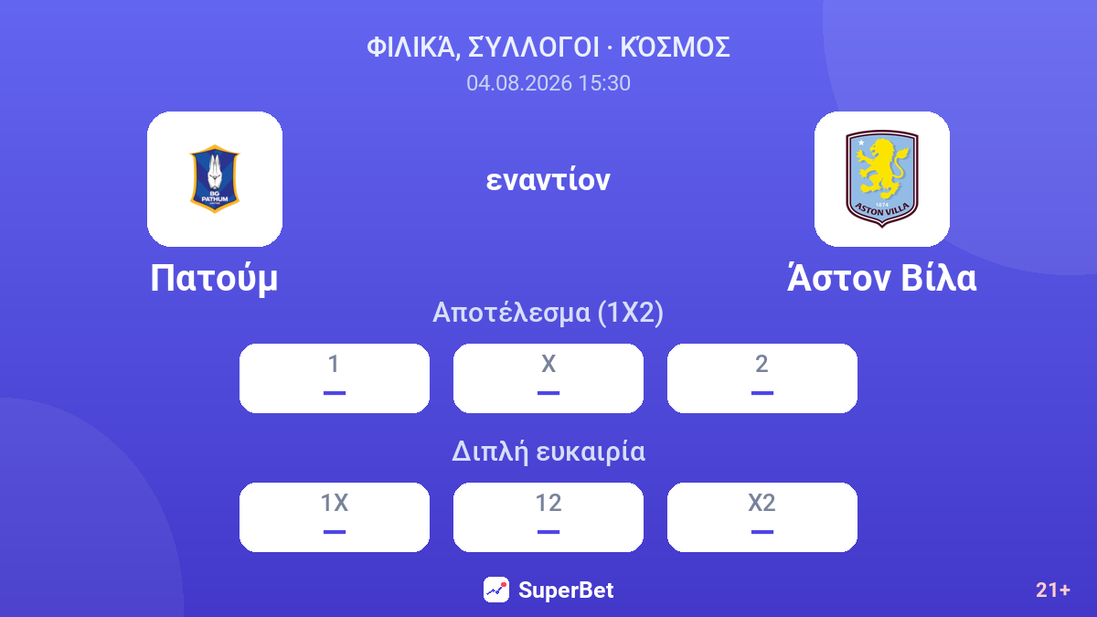 Πατούμ εναντίον Άστον Βίλα — αποδόσεις