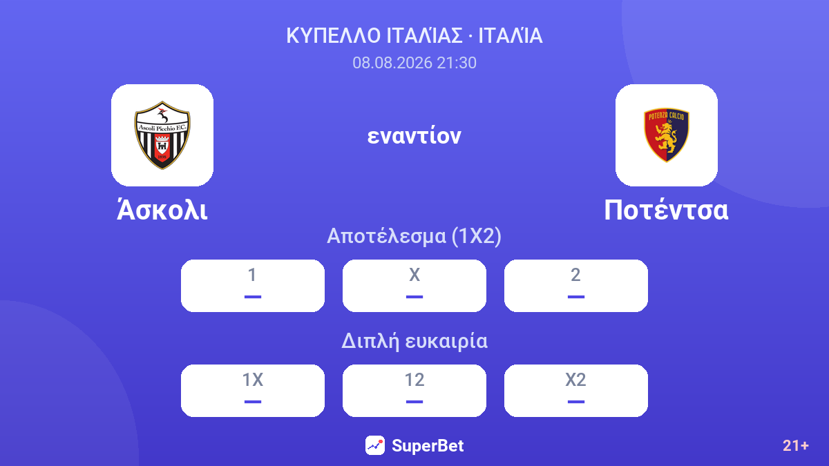 Άσκολι - Ποτέντσα — αποδόσεις