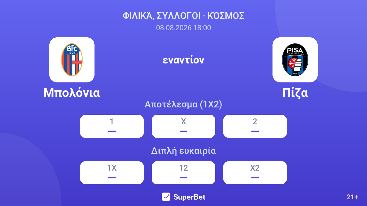 Μπολόνια - Πίζα — αποδόσεις