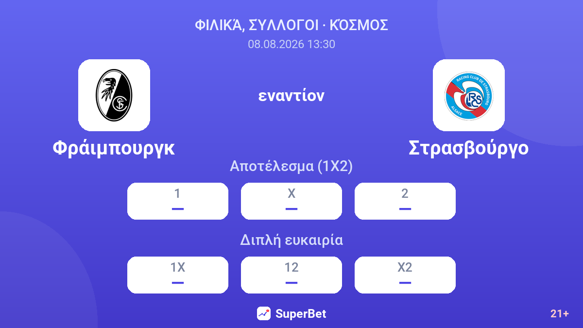 Φράιμπουργκ - Στρασβούργο — αποδόσεις