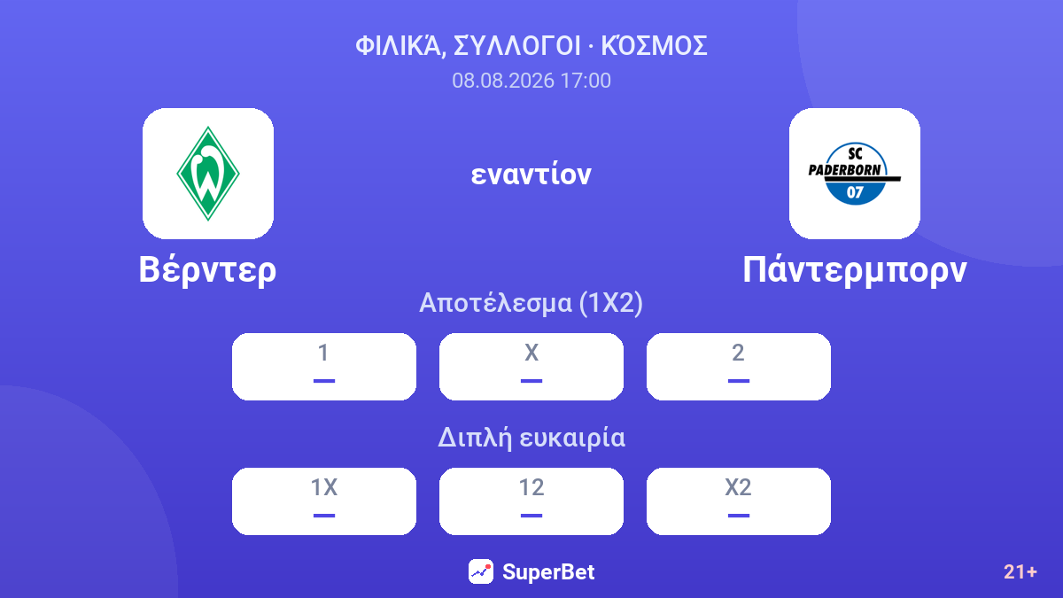 Βέρντερ - Πάντερμπορν — αποδόσεις