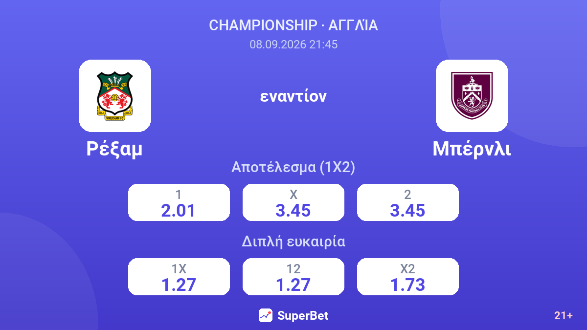 Ρέξαμ - Μπέρνλι — αποδόσεις