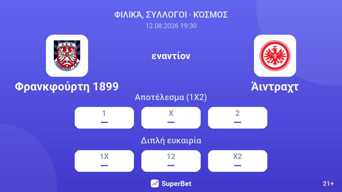 Φρανκφούρτη 1899 - Άιντραχτ — αποδόσεις