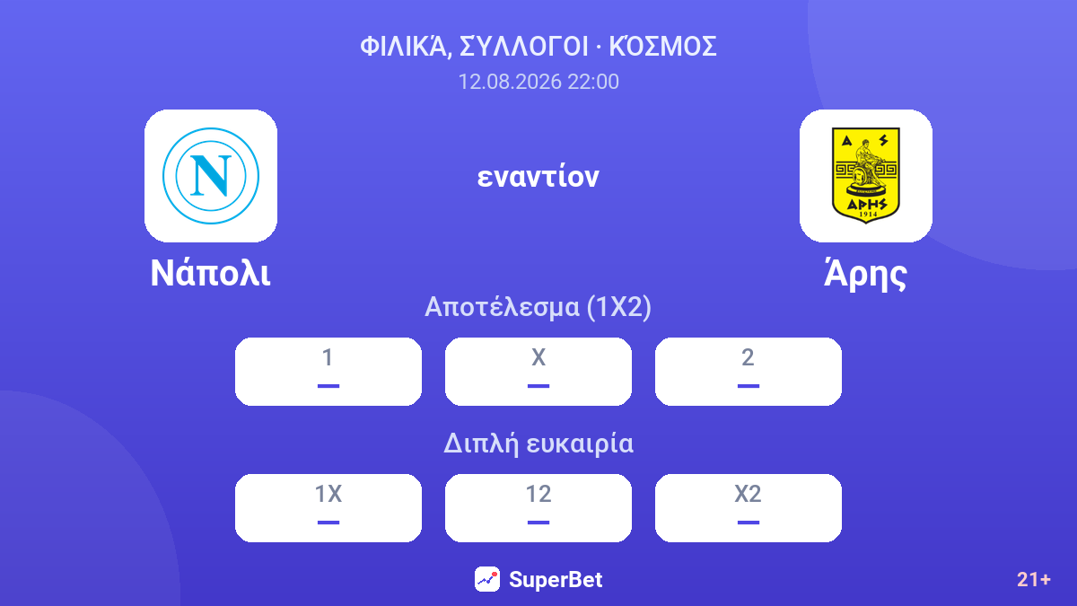 Νάπολι - Άρης — αποδόσεις