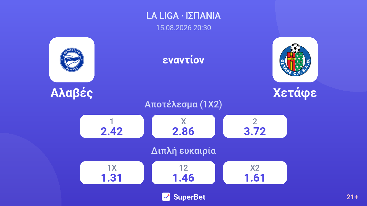 Αλαβές - Χετάφε — αποδόσεις