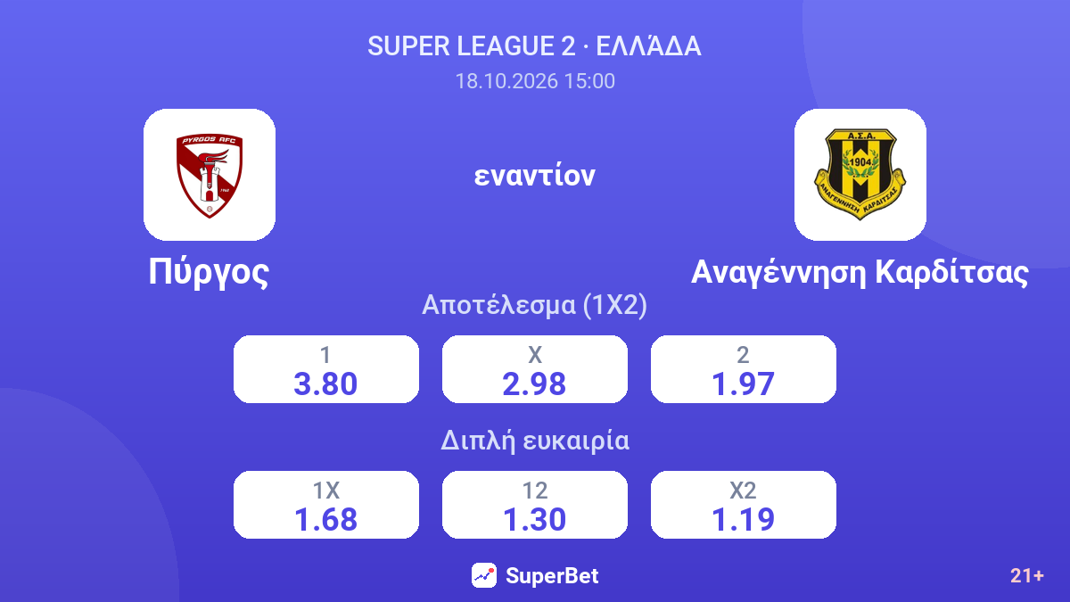 Πύργος - Αναγέννηση Καρδίτσας — αποδόσεις
