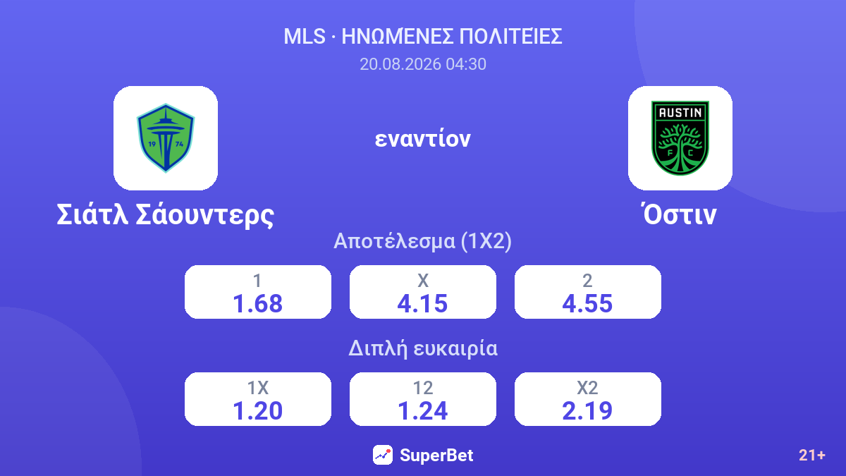 Σιάτλ Σάουντερς - Όστιν — αποδόσεις