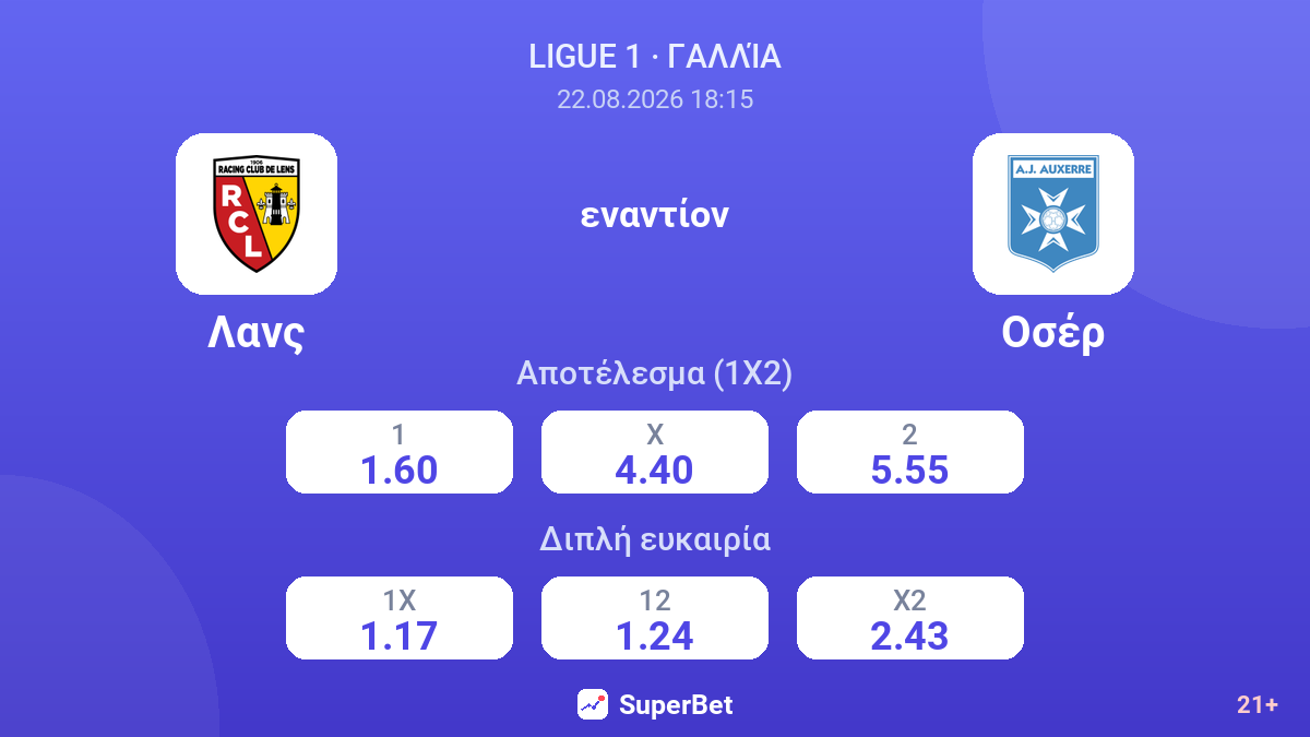 Λανς - Οσέρ — αποδόσεις