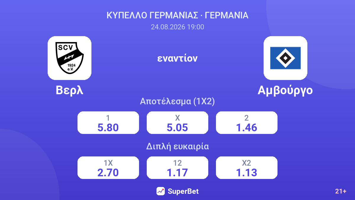Βερλ - Αμβούργο — αποδόσεις
