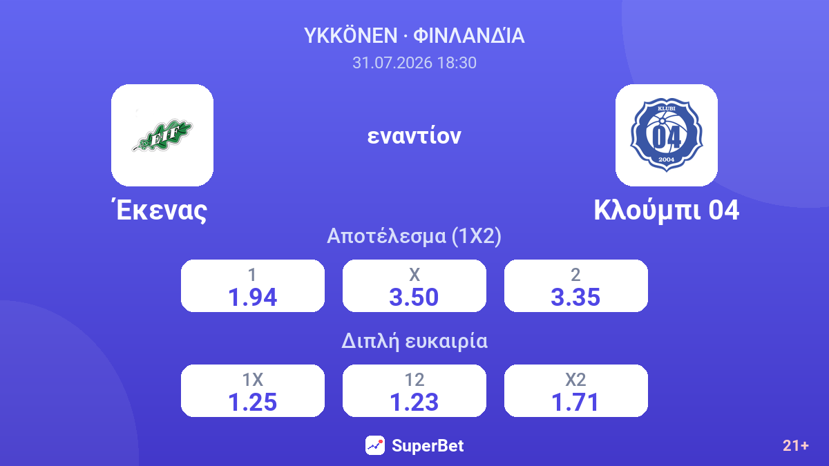 Έκενας εναντίον Κλούμπι 04 — αποδόσεις