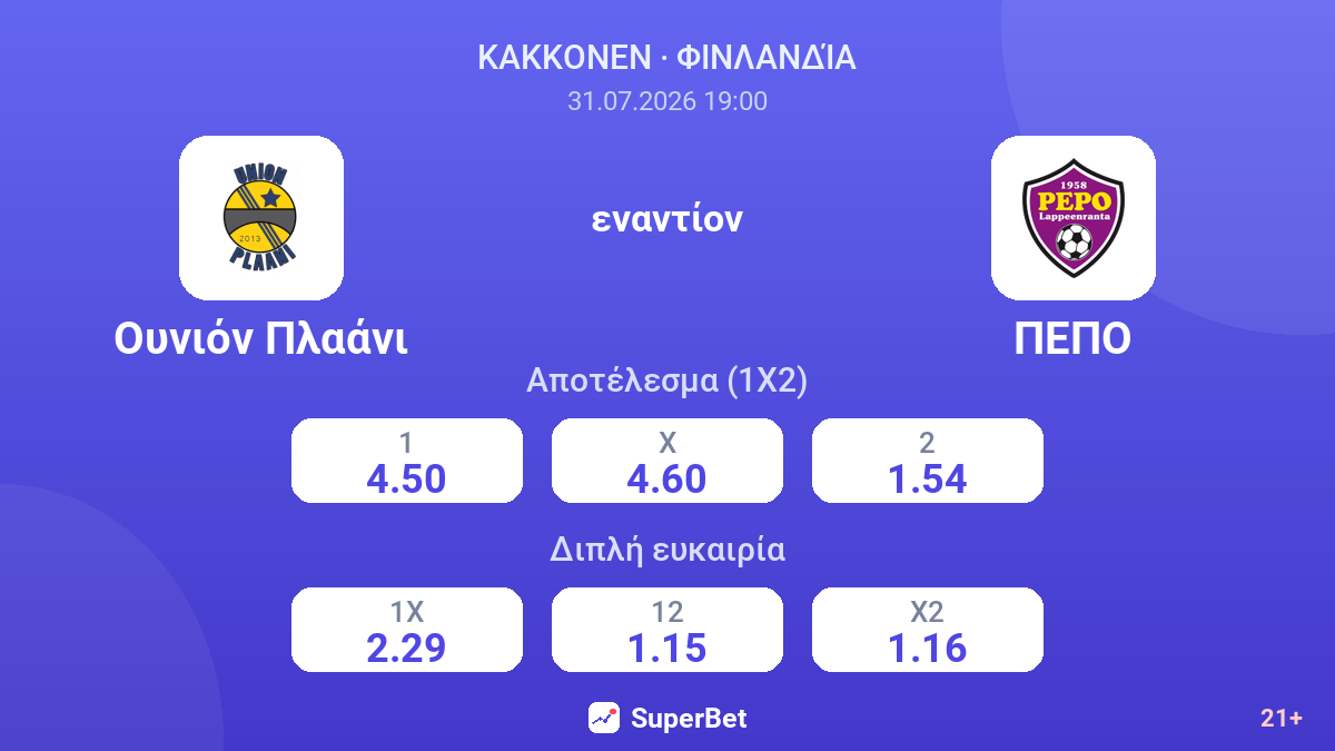 Ουνιόν Πλαάνι εναντίον ΠΕΠΟ — αποδόσεις
